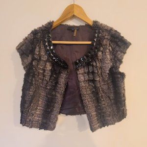 Faux Fur Cropped Vest